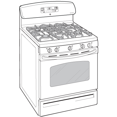 30" Free-Standing Gas Range JGB810DETBB