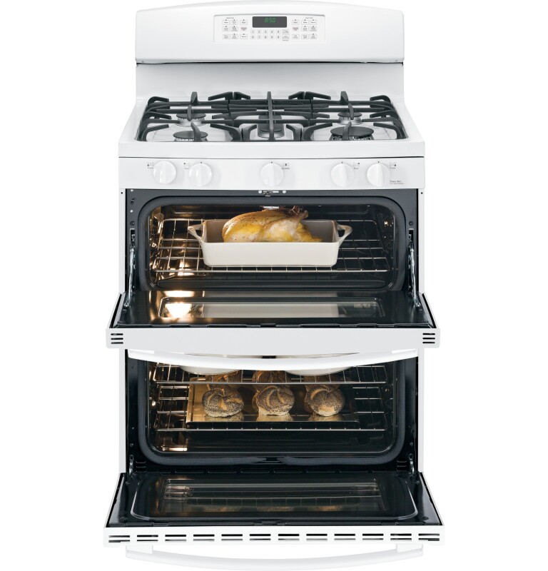 30" Free-Standing Gas Double Oven Range JGB850DEFWW