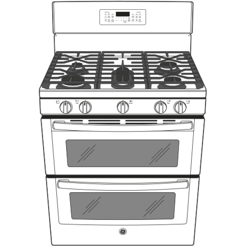 30" Free-Standing Gas Double Oven Convection Range JGB860DEJWW