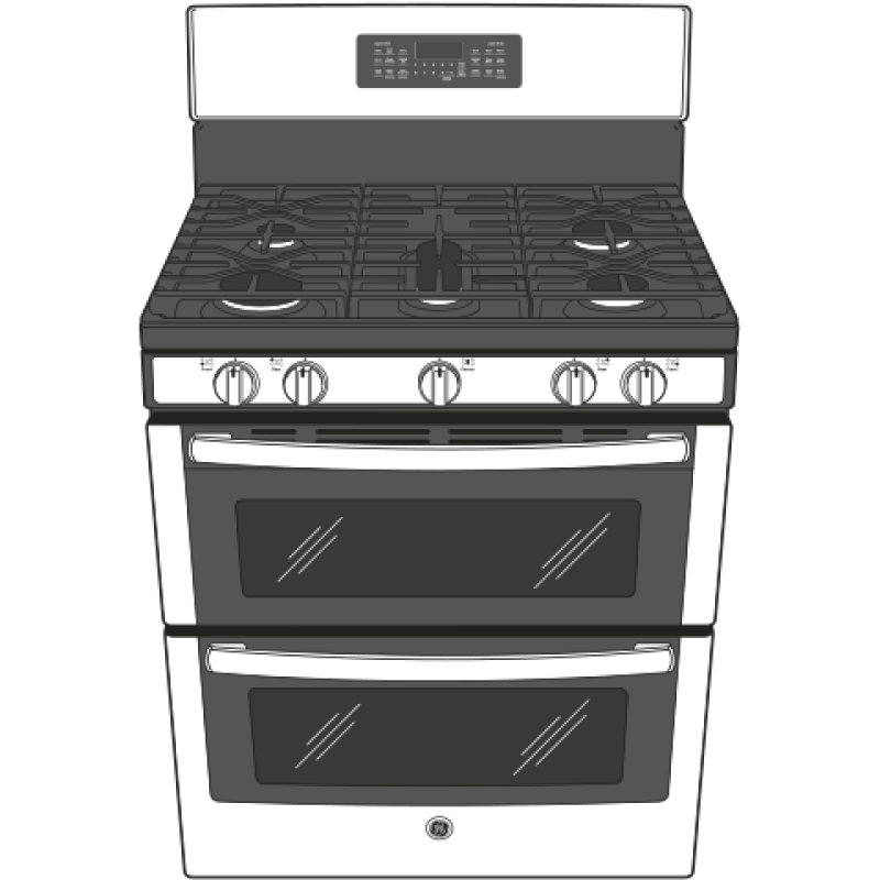 30" Free-Standing Gas Double Oven Convection Range JGB860FEJDS