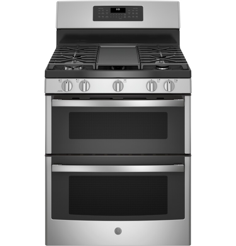 30" Free-Standing Gas Double Oven Convection Range JGB860SEJSS