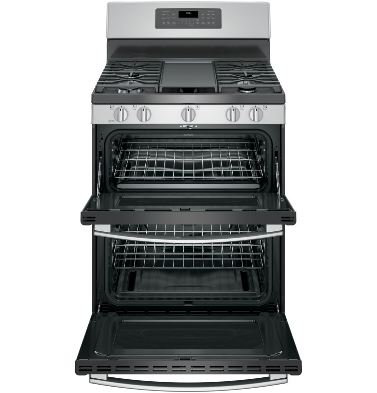 30" Free-Standing Gas Double Oven Convection Range JGB860SEJSS