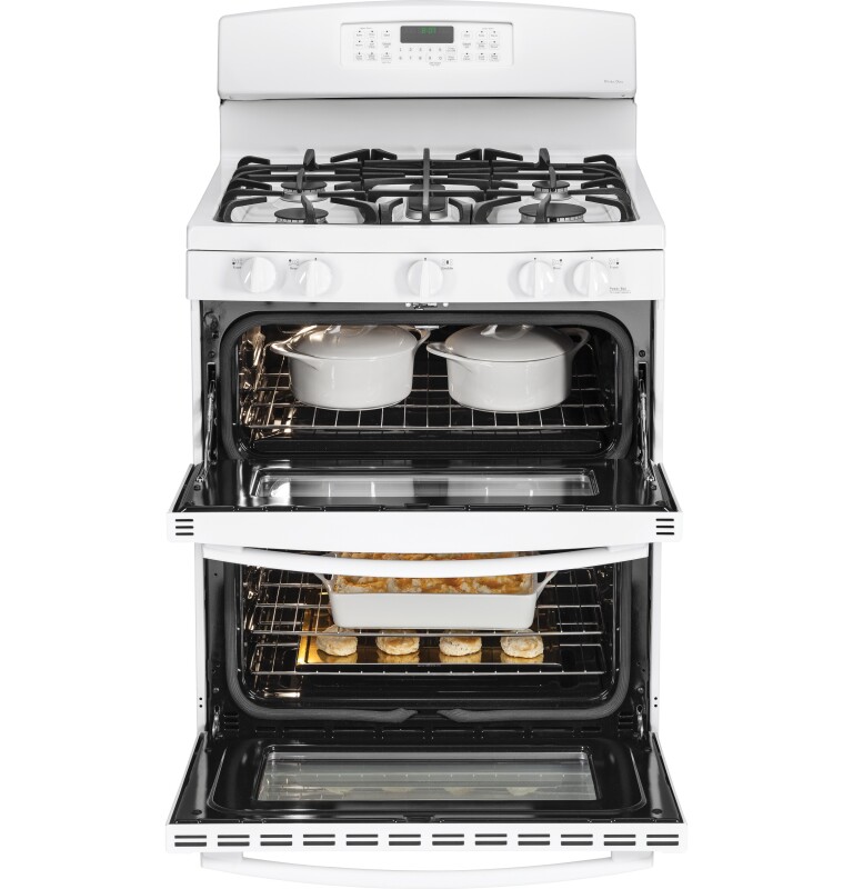 30" Free-Standing Gas Double Oven Range with Convection JGB870DEFWW