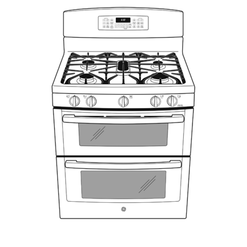 30" Free-Standing Gas Double Oven Range with Convection JGB870DEFWW