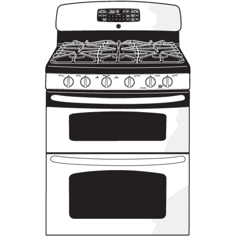30" Free-Standing Gas Double Oven Range with Convection JGB870SETSS