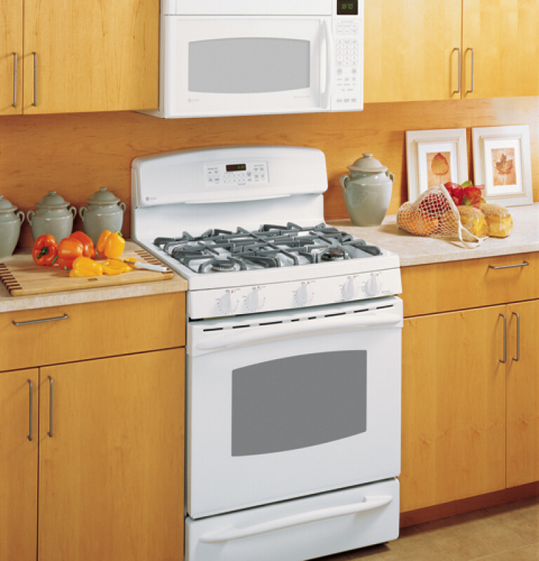 GE Profile 30" Free-Standing Self Clean Gas Range with Warming Drawer White JGB908WEKWW Picture 1