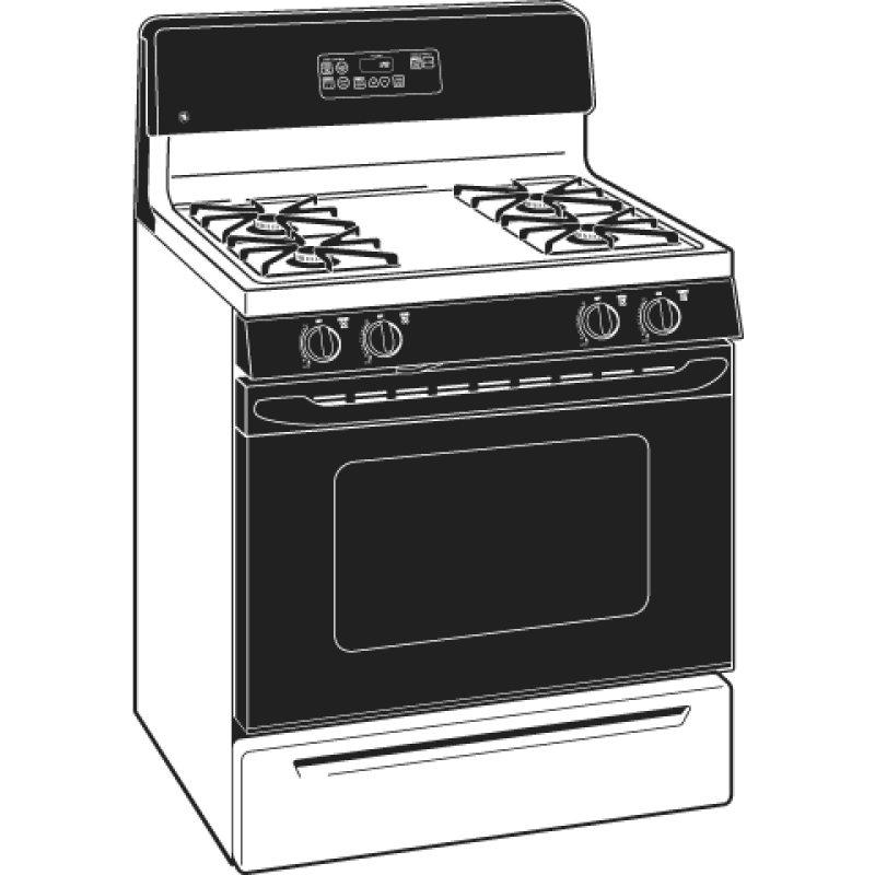30" Free-Standing Gas Range JGBP28BEJWH