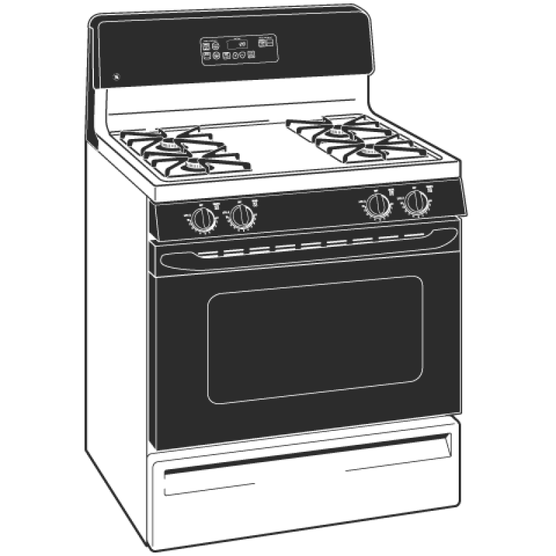 30" Free-Standing Gas Range JGBP28BEKCT