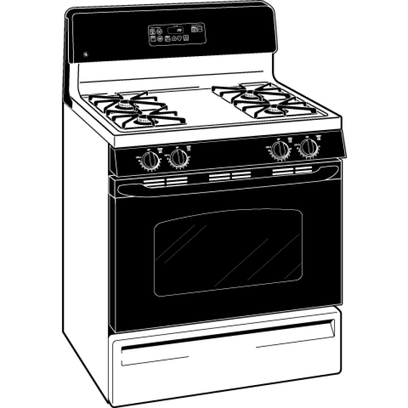 30" Free-Standing Gas Range JGBP28BELWH