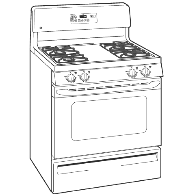 30" Free-Standing Gas Range JGBP28EEKBB