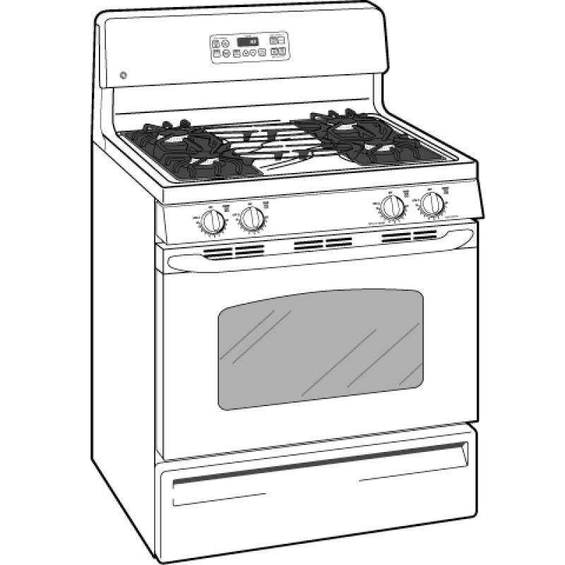 30" Free-Standing Gas Range JGBP34BELBB