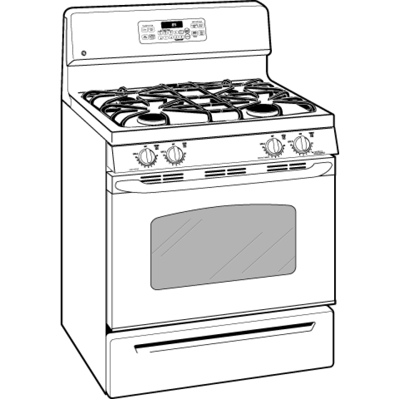 30" Free-Standing Gas Range with Warming Drawer JGBP85BELBB