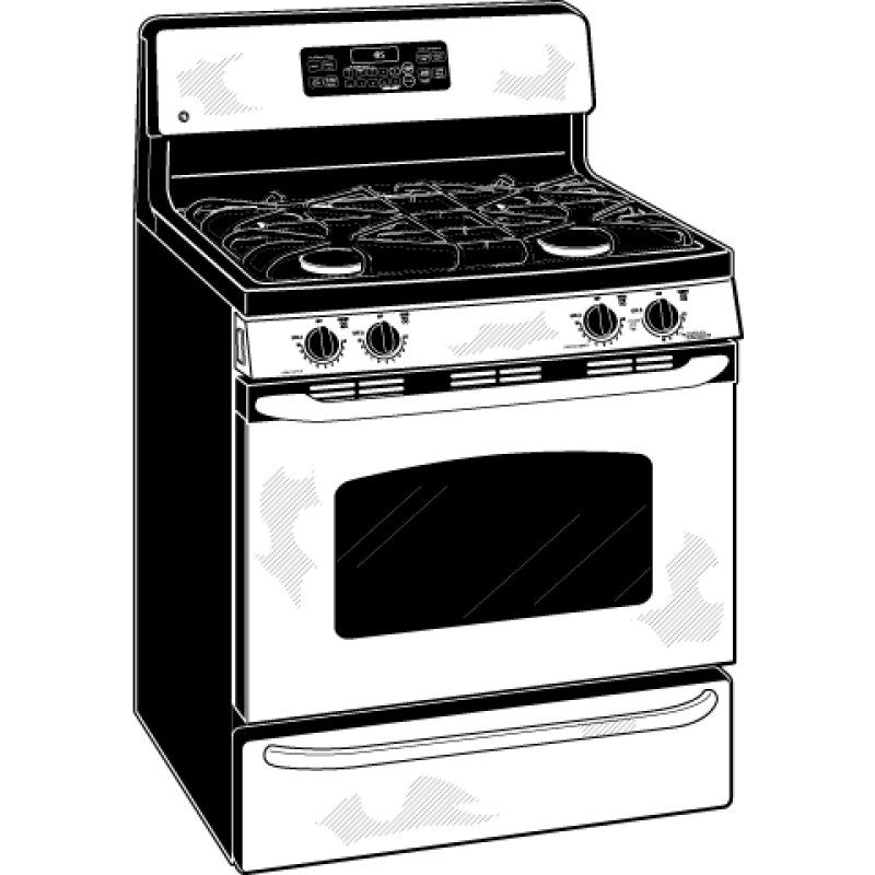 30" Free-Standing Gas Range with Warming Drawer JGBP85SELSS
