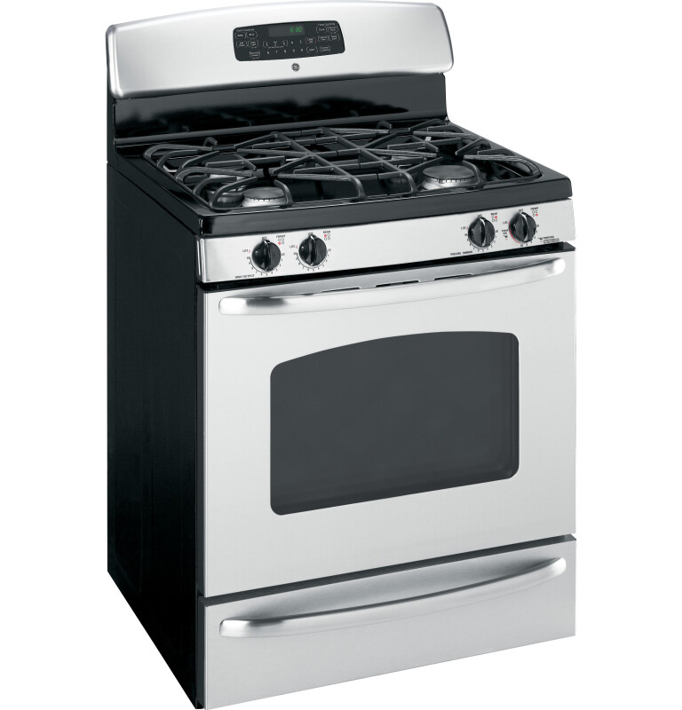 30" Free-Standing Gas Range with Warming Drawer JGBP85SEMSS