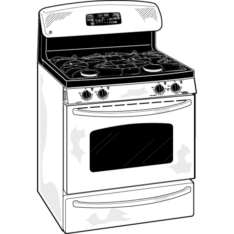 30" Free-Standing Gas Range with Warming Drawer JGBP85SEMSS