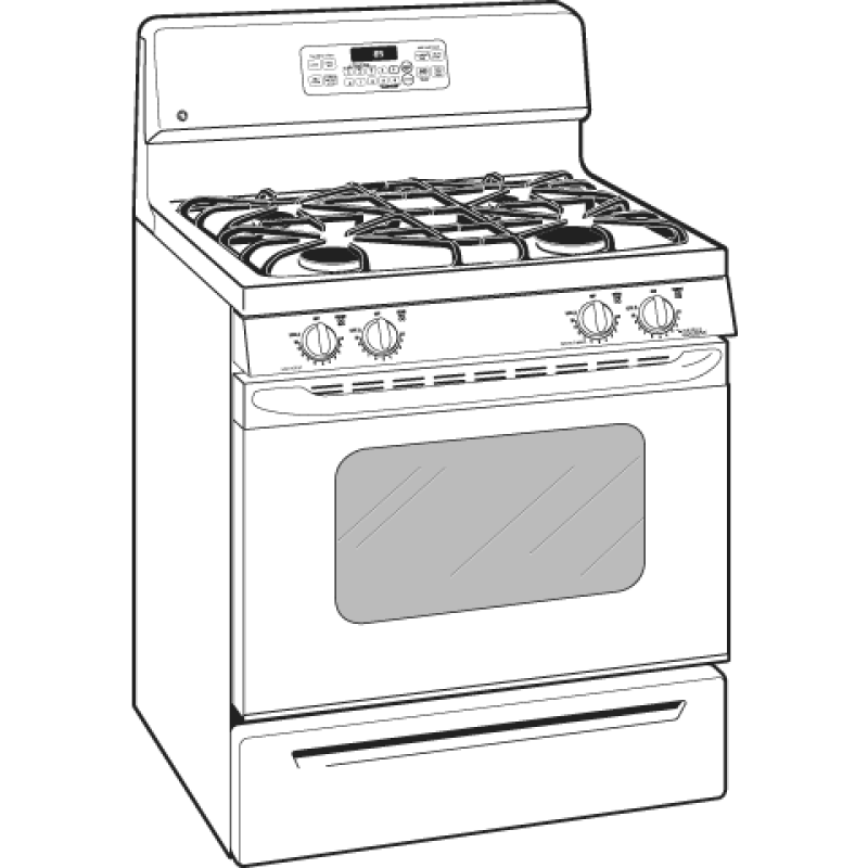 30" Free-Standing Gas Range with Warming Drawer JGBP85WEJWW