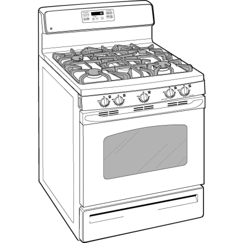 30" Free-Standing Gas Range JGBP86BELBB