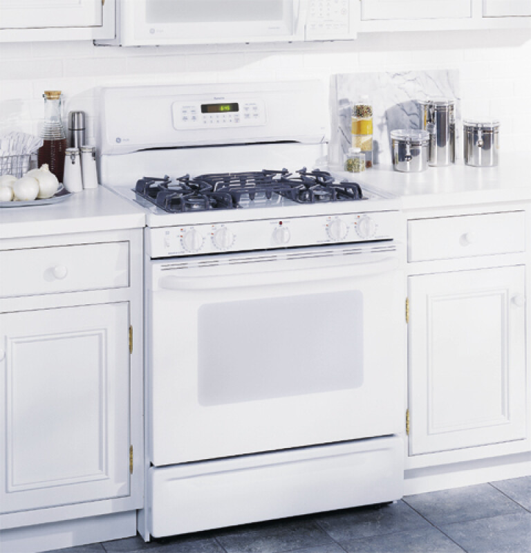 30" Spectra Free-Standing Gas Range with Warming Drawer JGBP86WEBWW