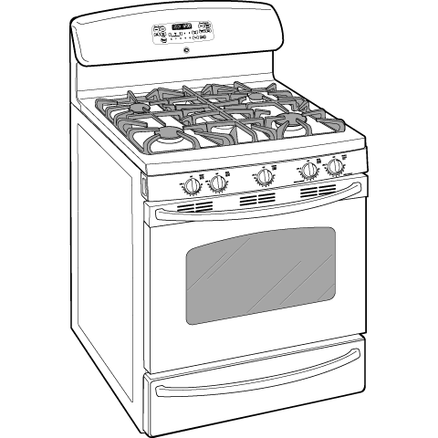30" Free-Standing Gas Range with Warming Drawer JGBP88DEMWW