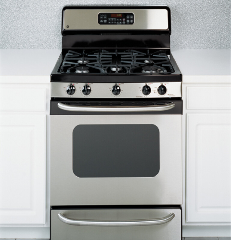 30" Free-Standing Gas Range with Warming Drawer JGBP88SEKSS