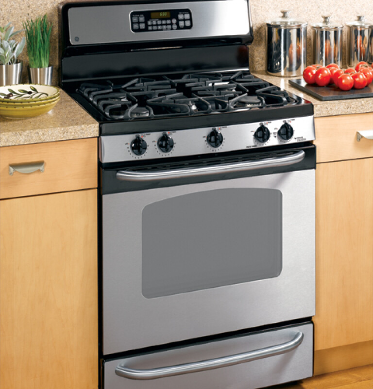 30" Free-Standing Gas Range with Warming Drawer JGBP88SELSS