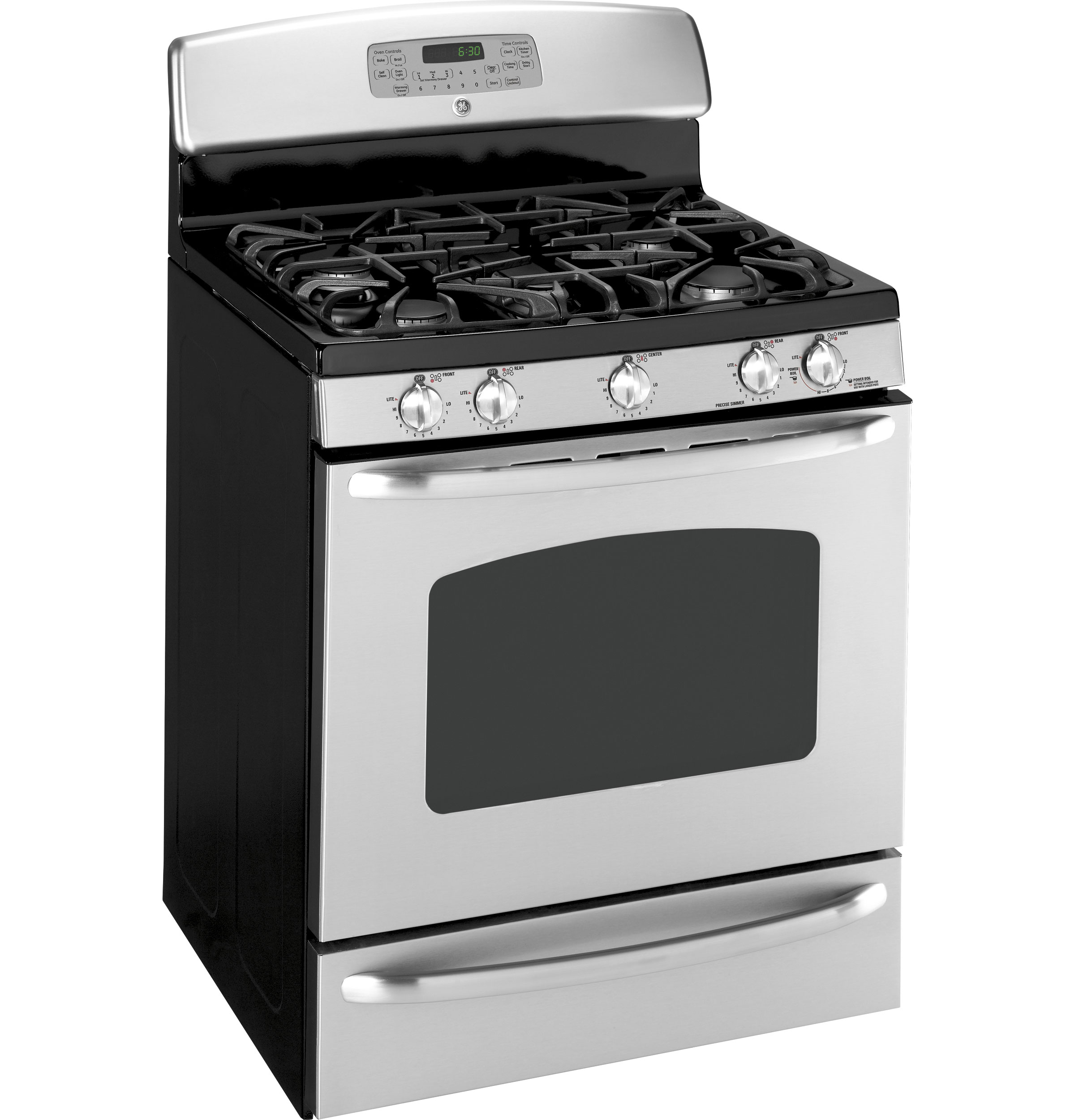 30" Free-Standing Gas Range with Warming Drawer JGBP88SEMSS
