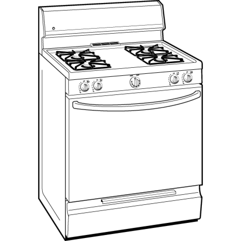 30" Free-Standing Gas Range JGBS04BEMWH