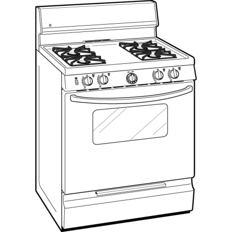 30" Free-Standing Gas Range JGBS07DEMBB