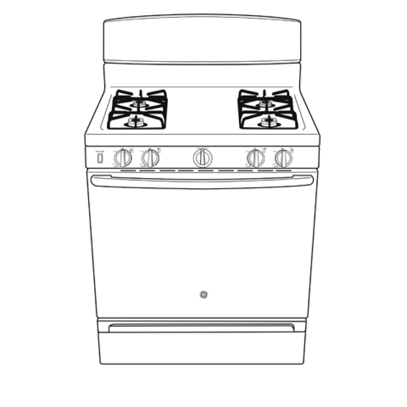 30" Free-Standing Gas Range JGBS10DEFWW