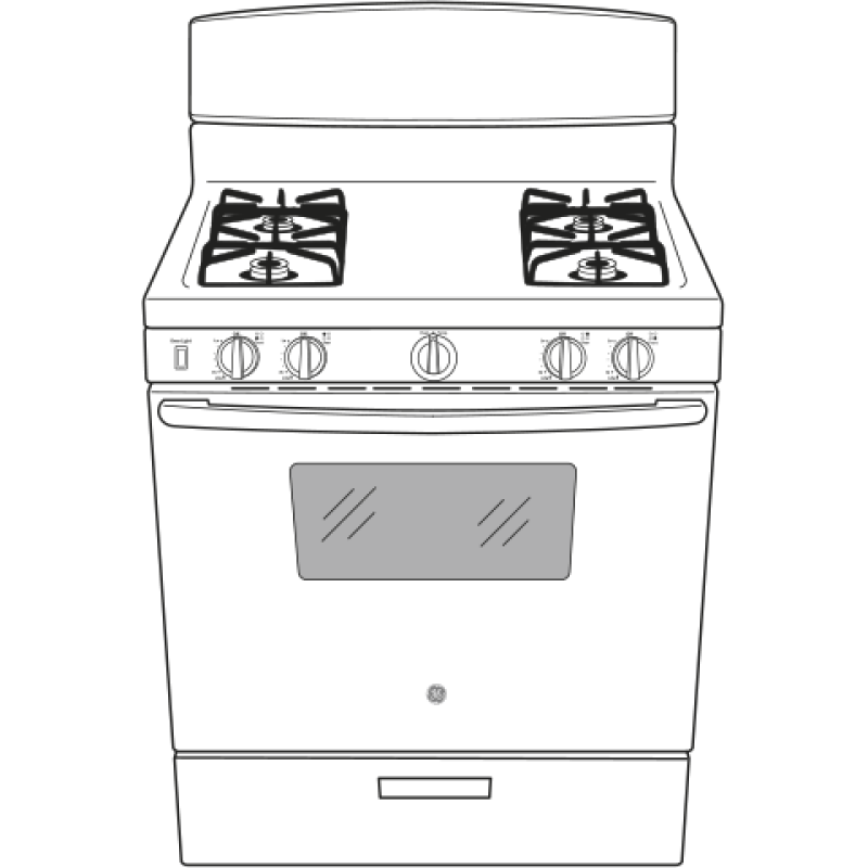 30" Free-Standing Gas Range JGBS10DEKWW