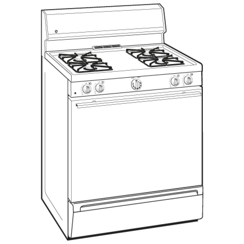 30" Free-Standing Gas Range JGBS14PCDWW