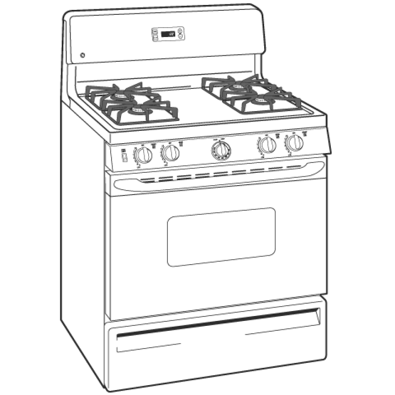 30" Free-Standing Gas Range JGBS22WEKWW