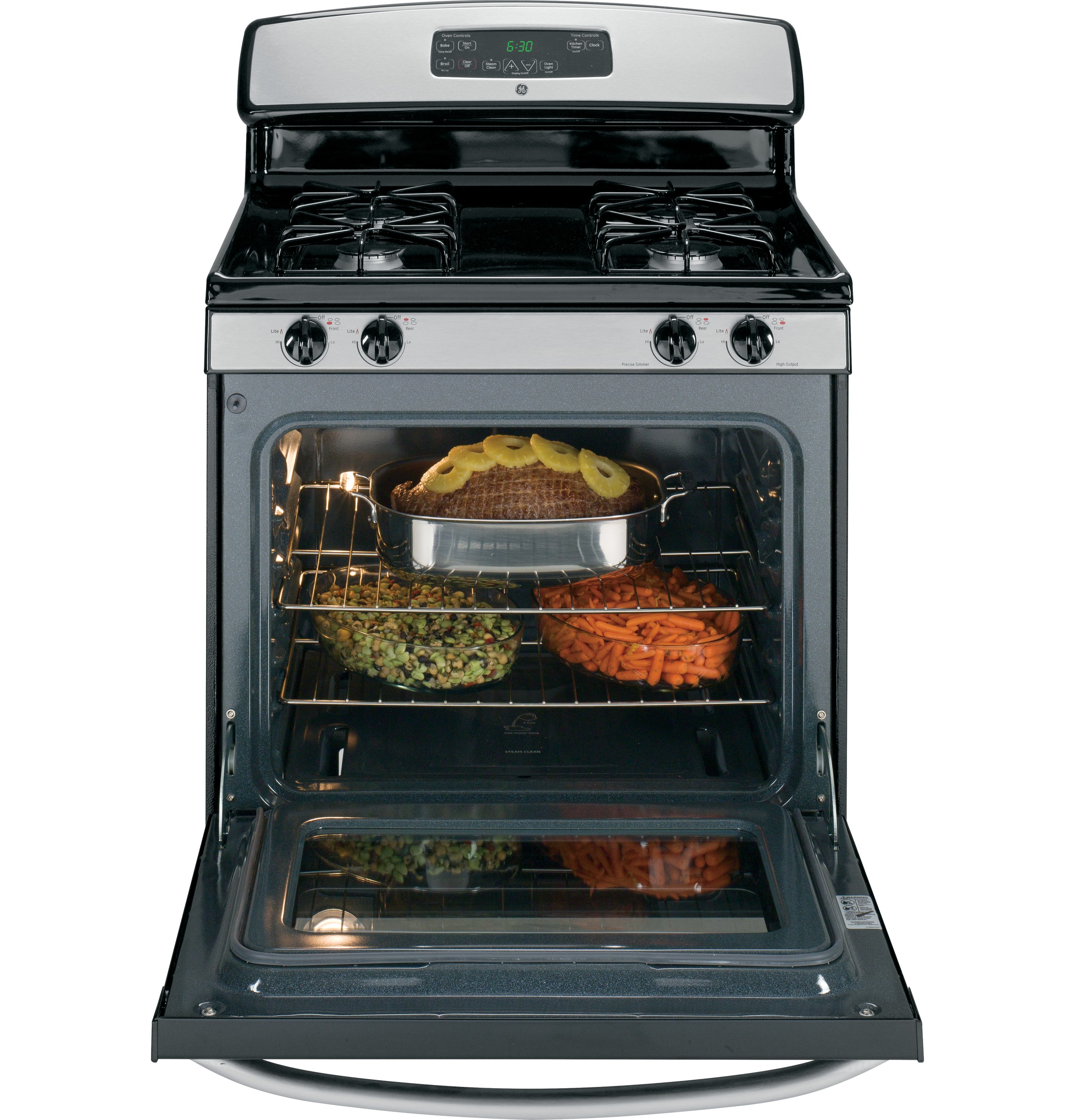 30" Free-Standing Gas Range with Steam Clean JGBS23SETSS