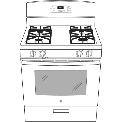30" Free-Standing Gas Range JGBS60DEKBB