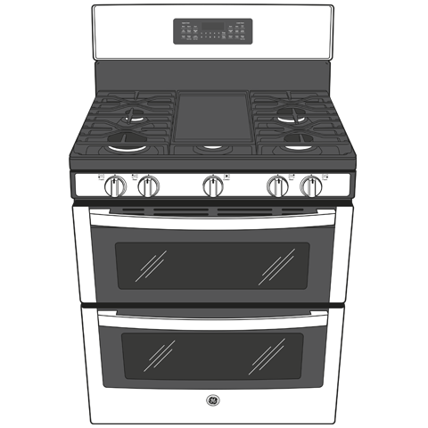 30" Free-Standing Gas Double Oven Convection Range JGBS86EPES