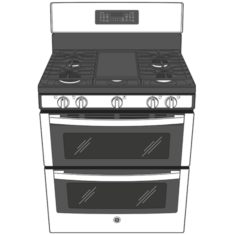 30" Free-Standing Gas Double Oven Convection Range JGBS86SPSS