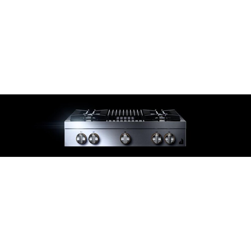 JennAir RISE 36" Gas Professional-Style Rangetop with Grill Stainless Steel JGCP636HL Picture 1