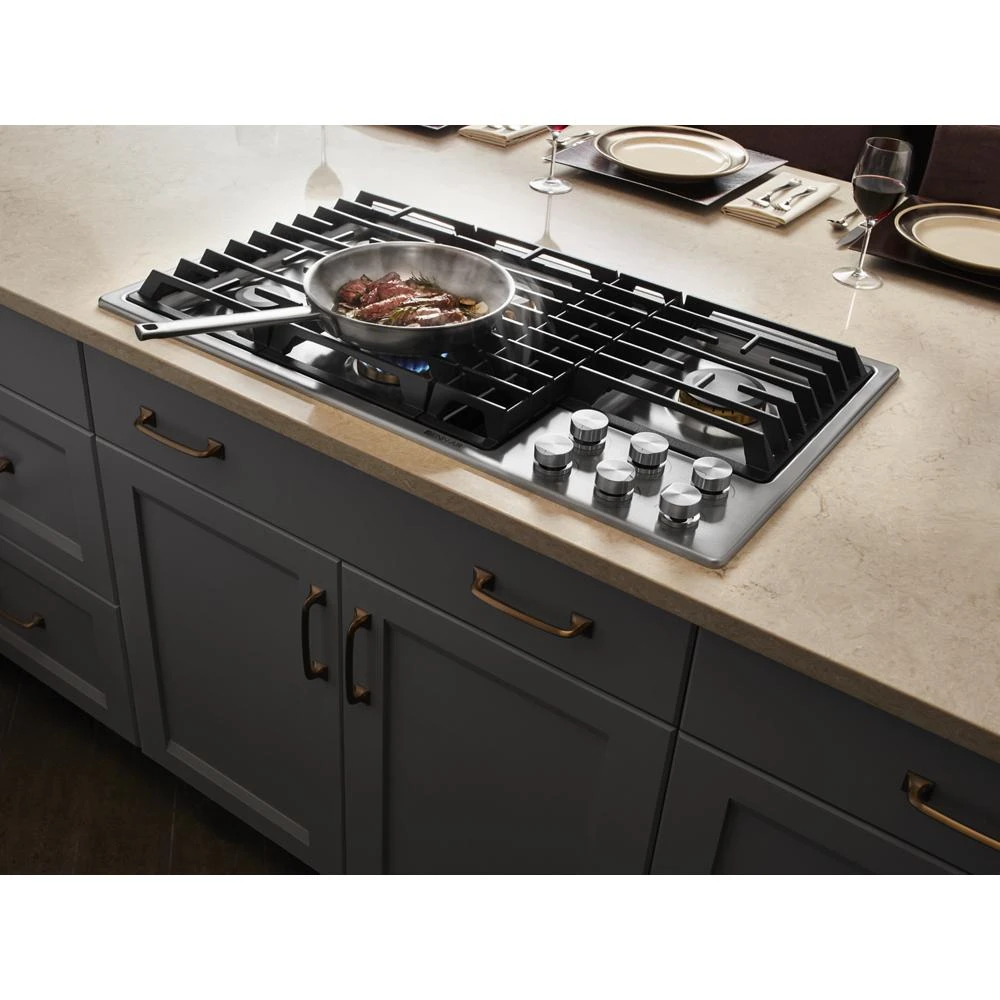 Euro-Style 36" JX3™ Gas Downdraft Cooktop JGD3536GS