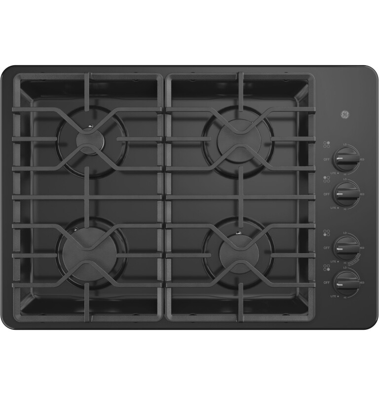 30" Built-In Gas Cooktop with Dishwasher-Safe Grates JGP3030DLBB