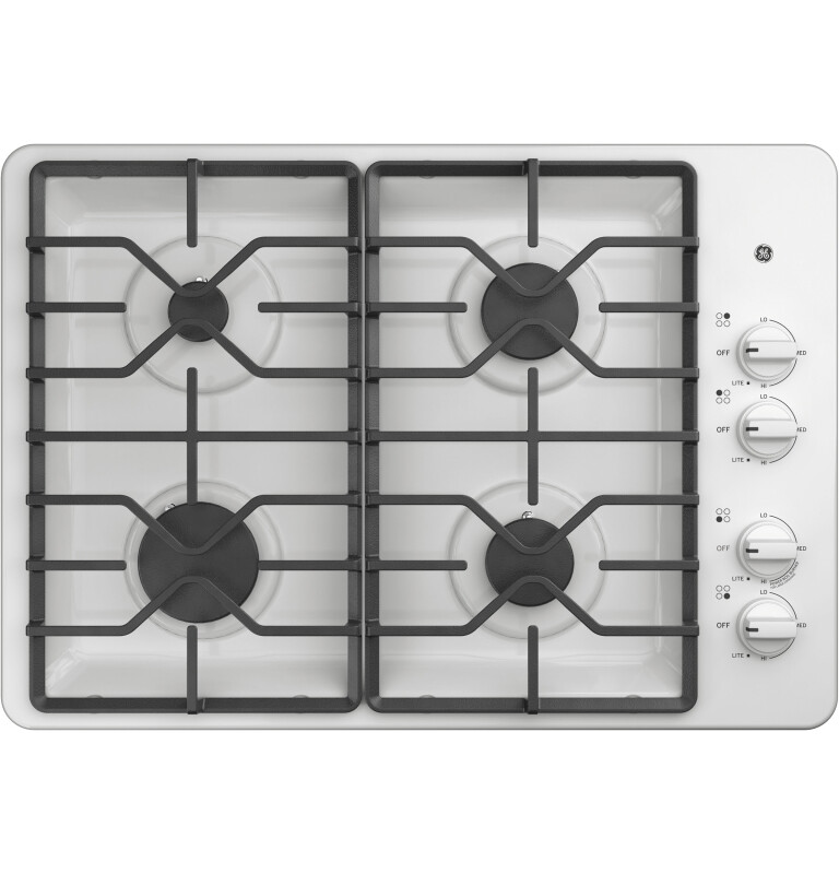30" Built-In Gas Cooktop with Dishwasher-Safe Grates JGP3030DLBB