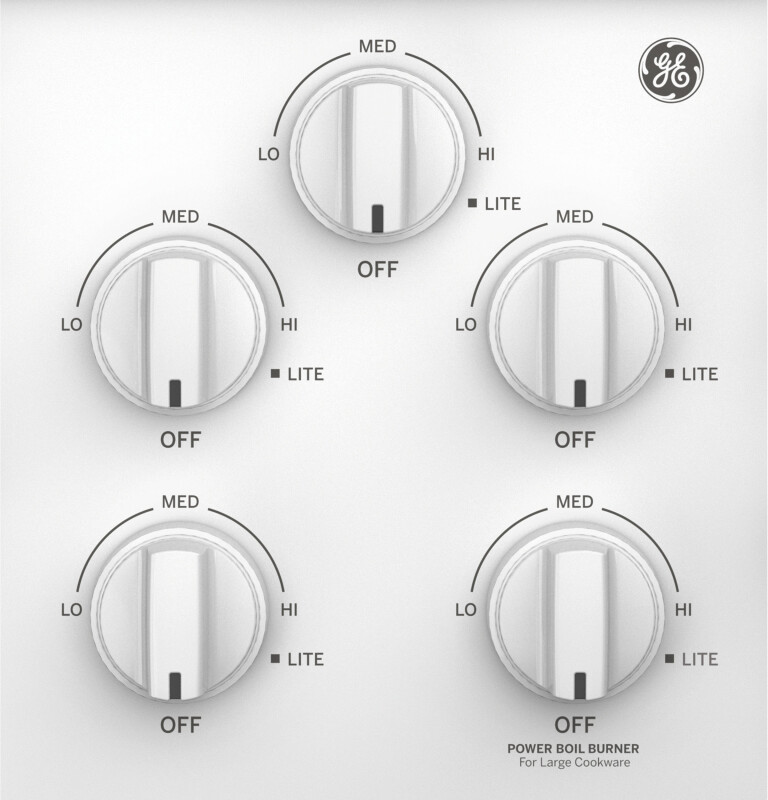 36" Built-In Gas Cooktop with Dishwasher-Safe Grates JGP3036DLWW