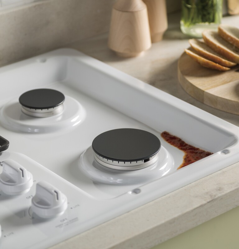 36" Built-In Gas Cooktop with Dishwasher-Safe Grates JGP3036DLWW