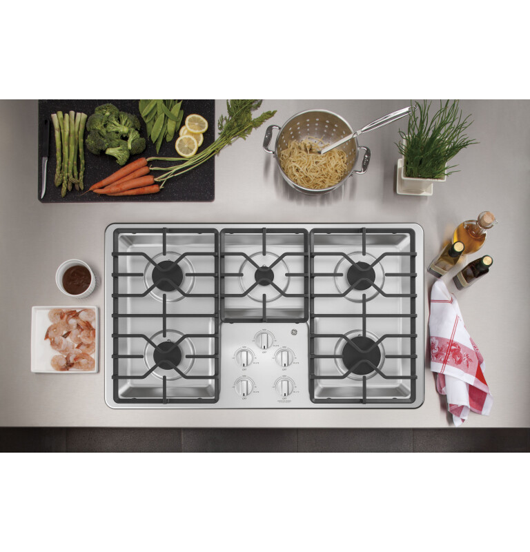 36" Built-In Gas Cooktop with Dishwasher-Safe Grates JGP3036SLSS