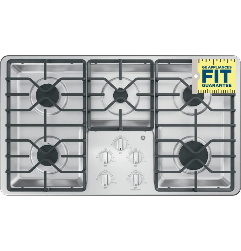 36" Built-In Gas Cooktop with Dishwasher-Safe Grates JGP3036SLSS