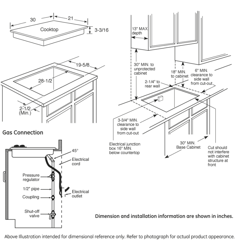 30" Built-In Gas Cooktop JGP329SETSS