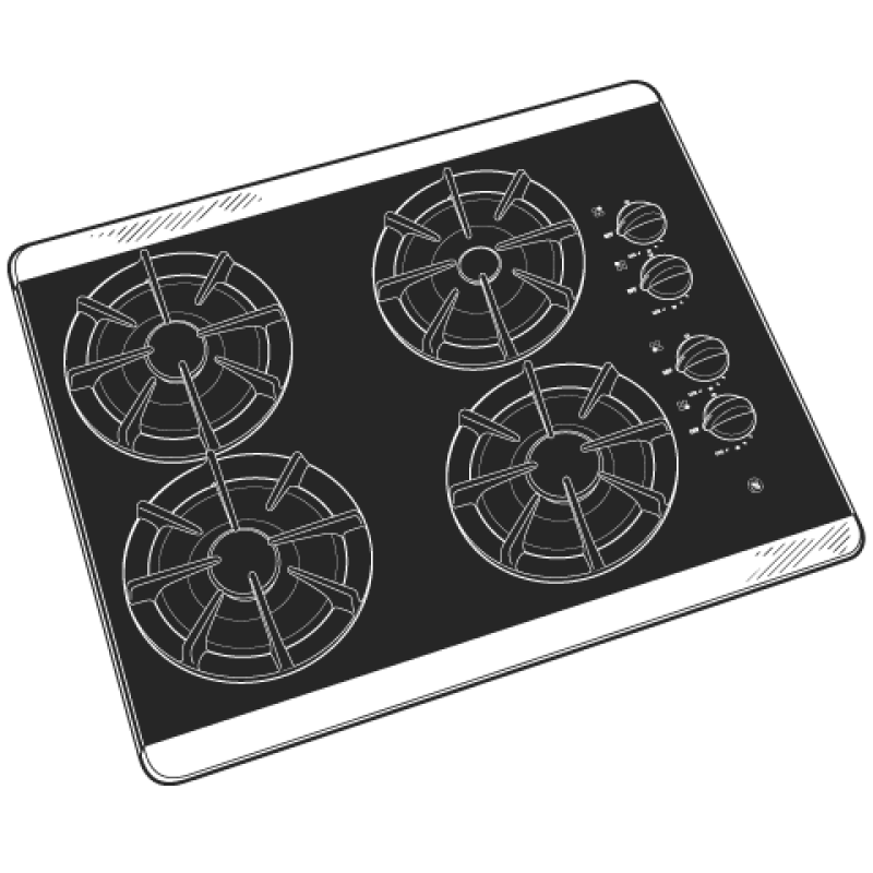 30" Built-In Gas Cooktop JGP337SEJSS