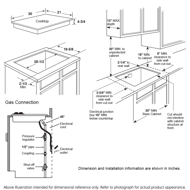30" Built-In Gas Cooktop JGP3530DLWW