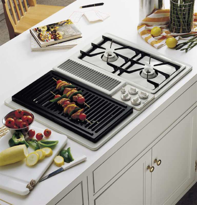30" Built-In Downdraft Modular Gas Cooktop JGP389WEVWW