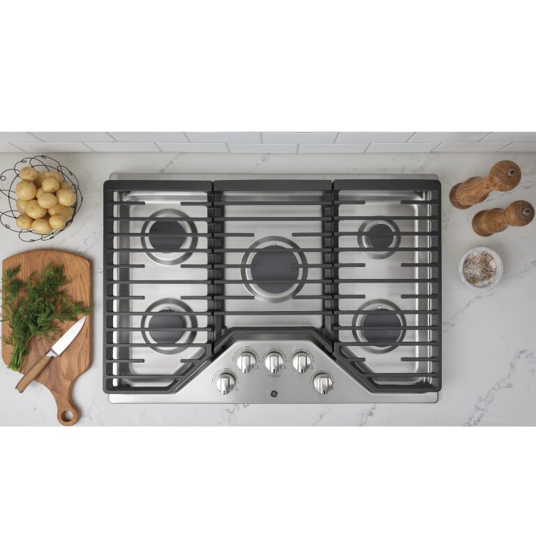30" Built-In Gas Cooktop with 5 Burners and Dishwasher Safe Grates JGP5030SLSS