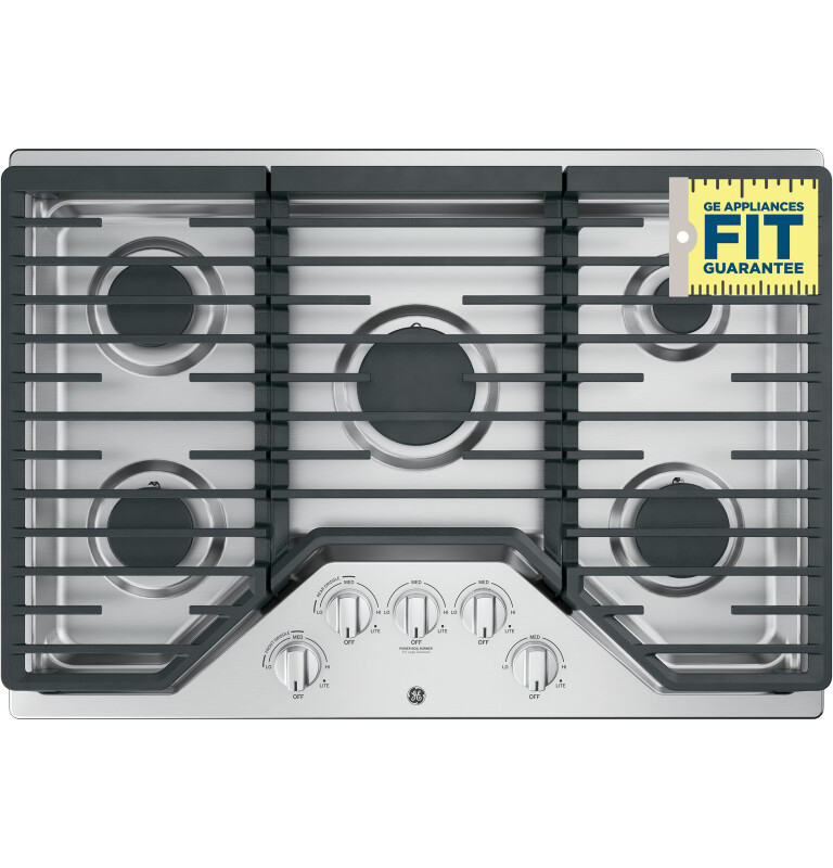 30" Built-In Gas Cooktop with 5 Burners and Dishwasher Safe Grates JGP5030SLSS